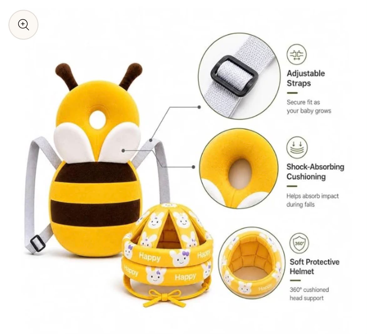 Bumble Cushion Toddler Helmet & Backpack